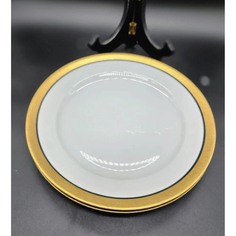 Set/2 Antique Wilhelm & Decsenyi German Porcelain Dinner Plate 9.5
